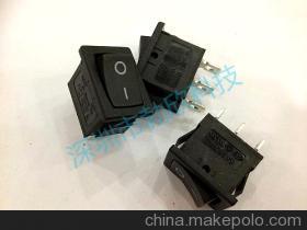 【船形開關 翹板開關船型開關 電源開關KCD1-102全黑 多國認證 環?！績r格,廠家,圖片,電工開關,深圳勃欣科技-